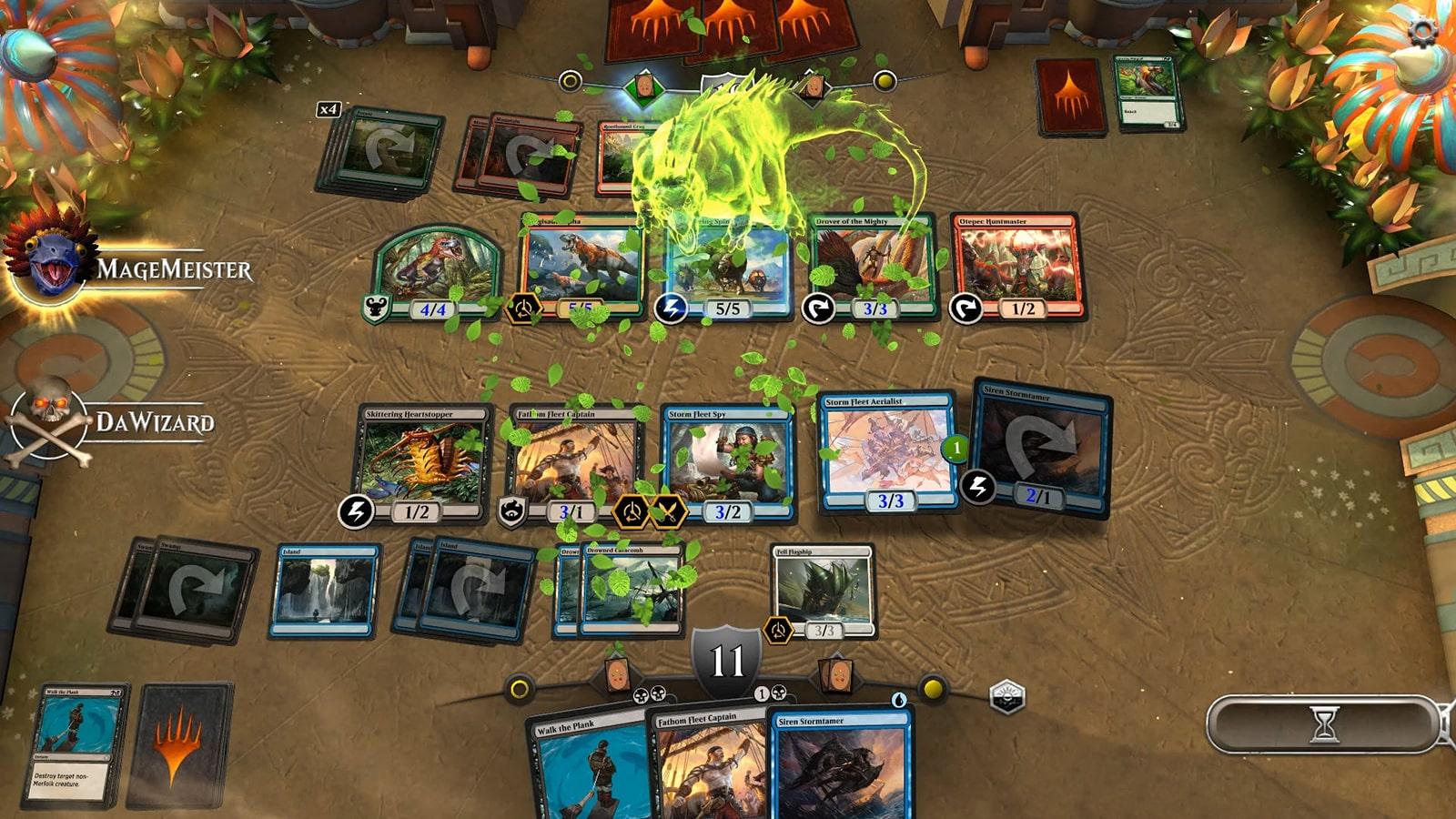 An image of gameplay in Magic The Gathering arena