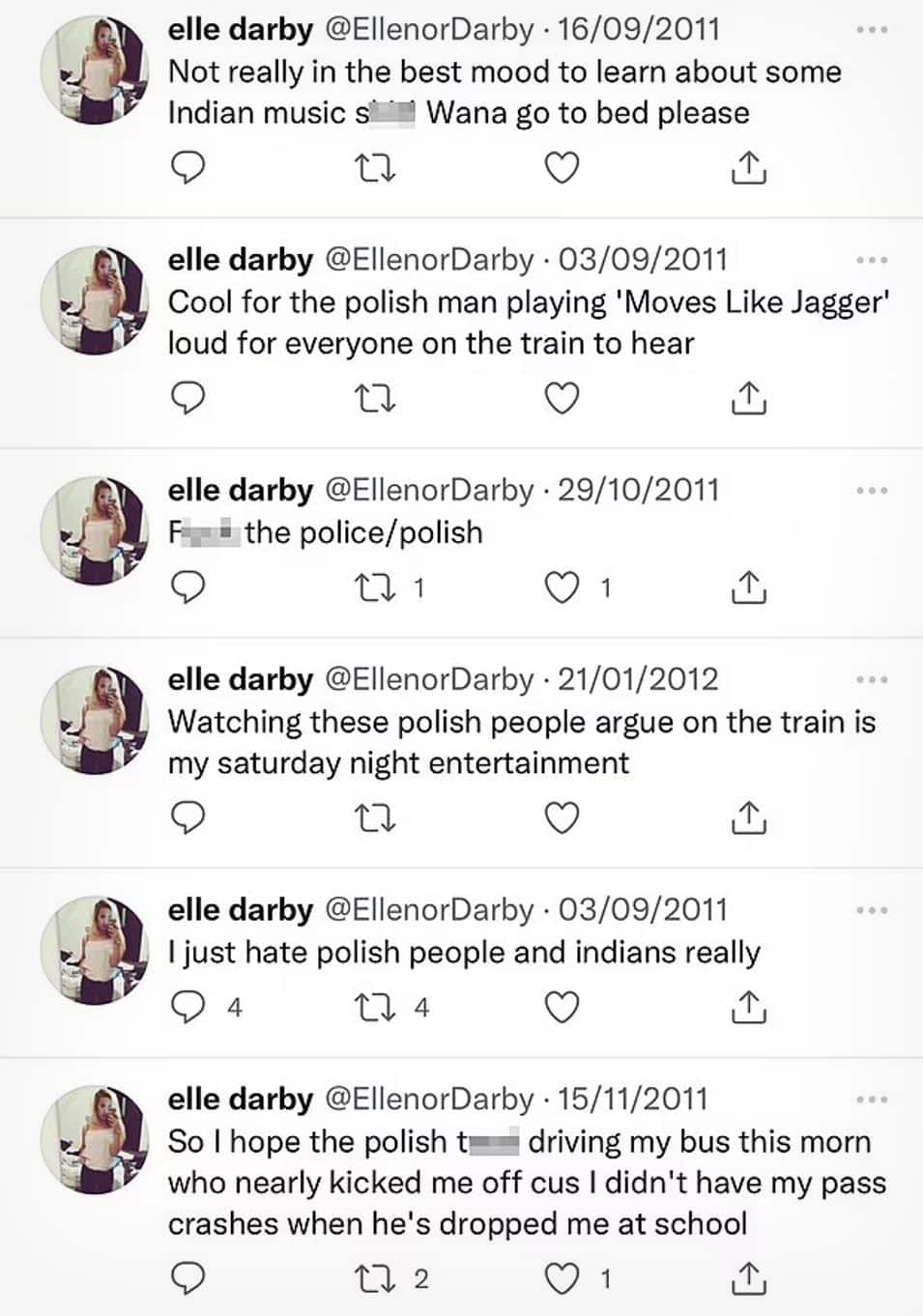 Elle Darby tweets