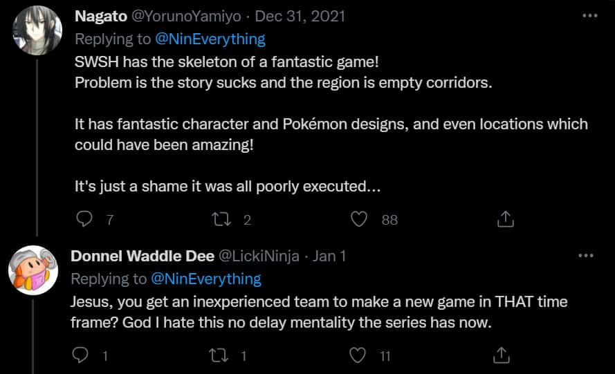 Pokemon fans react to Sword & Shields short development time on Twitter