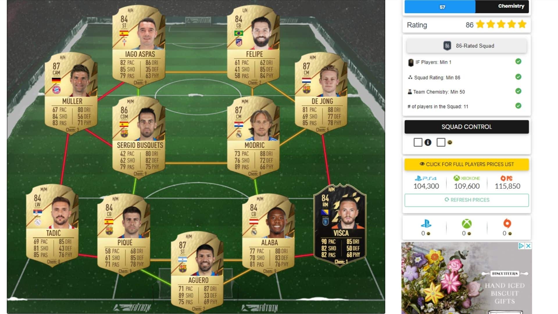 86-rated squad fifa 22