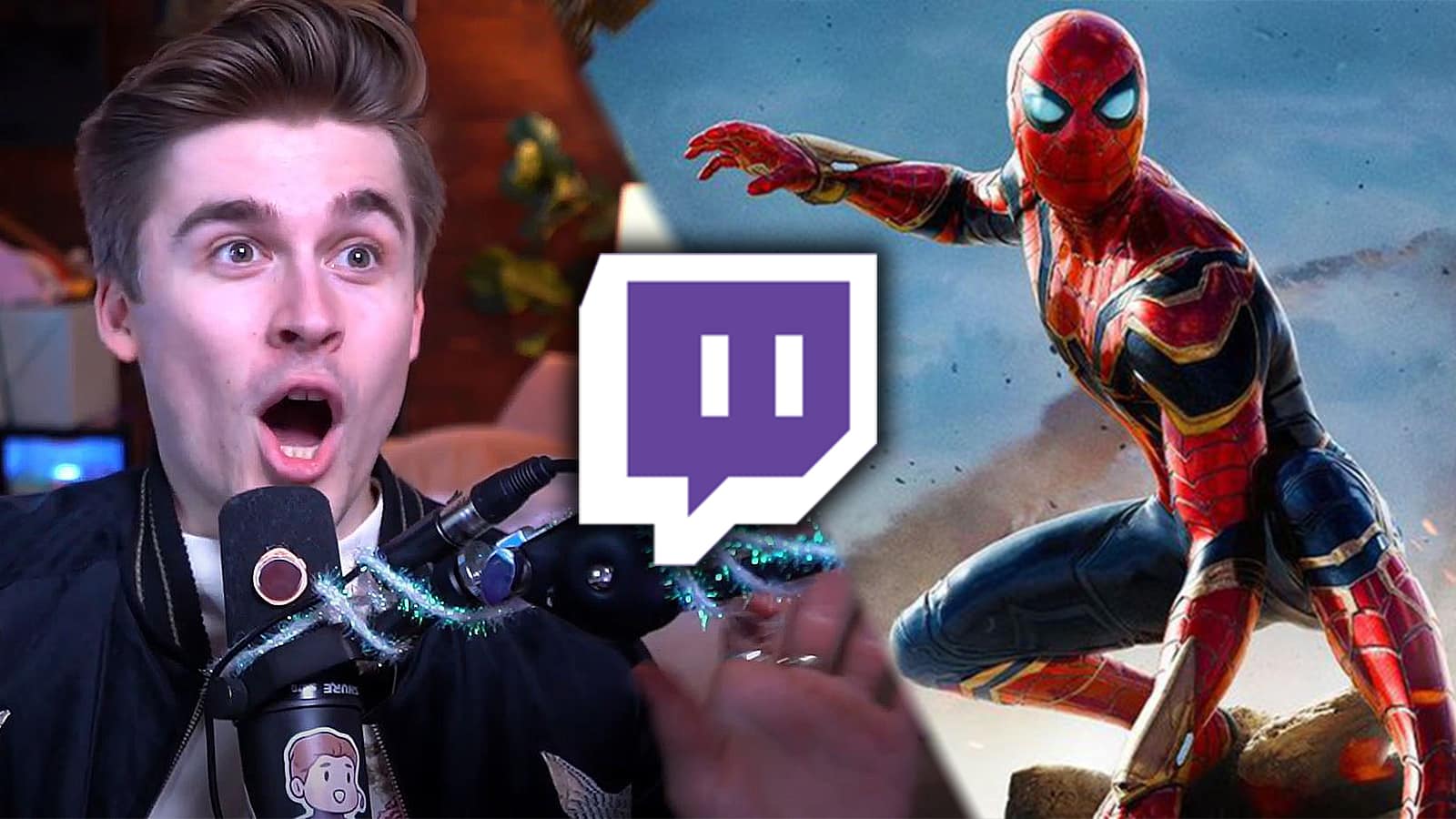 Ludwig shocked by Spider Man No Way Home on Twitch VOD