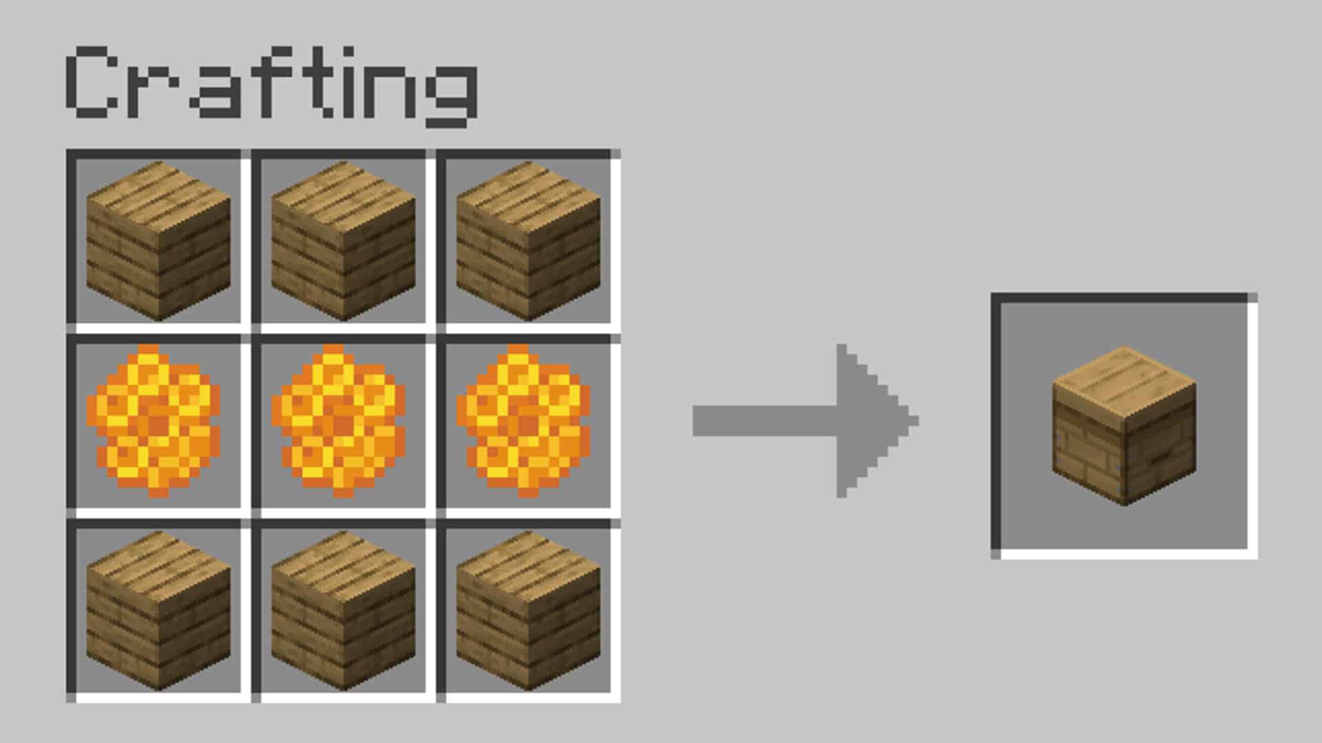 Crafting beehive in Minecraft