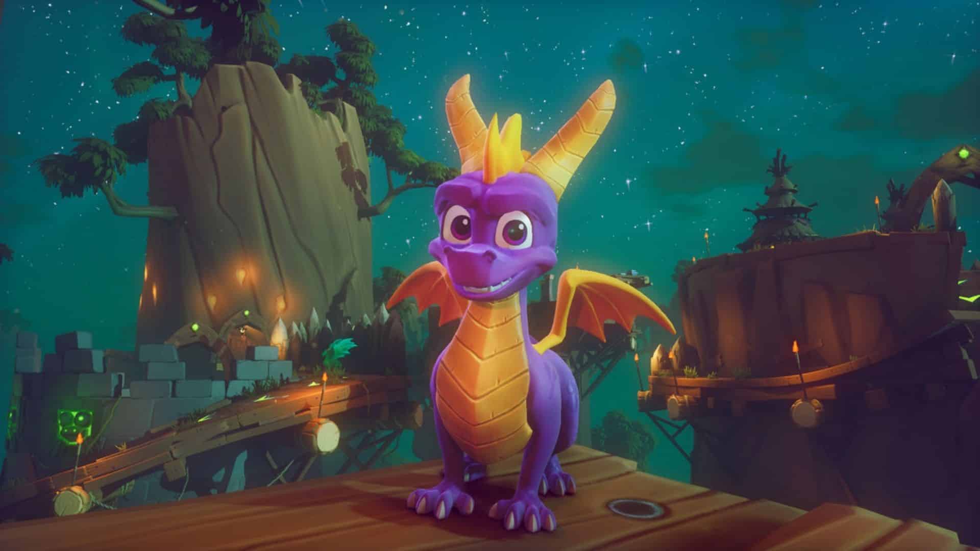 Spyro smiling at camera