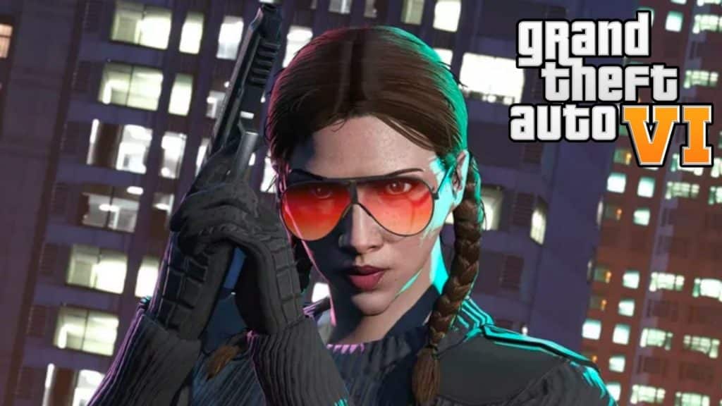 GTA online character holding pistol to the sky