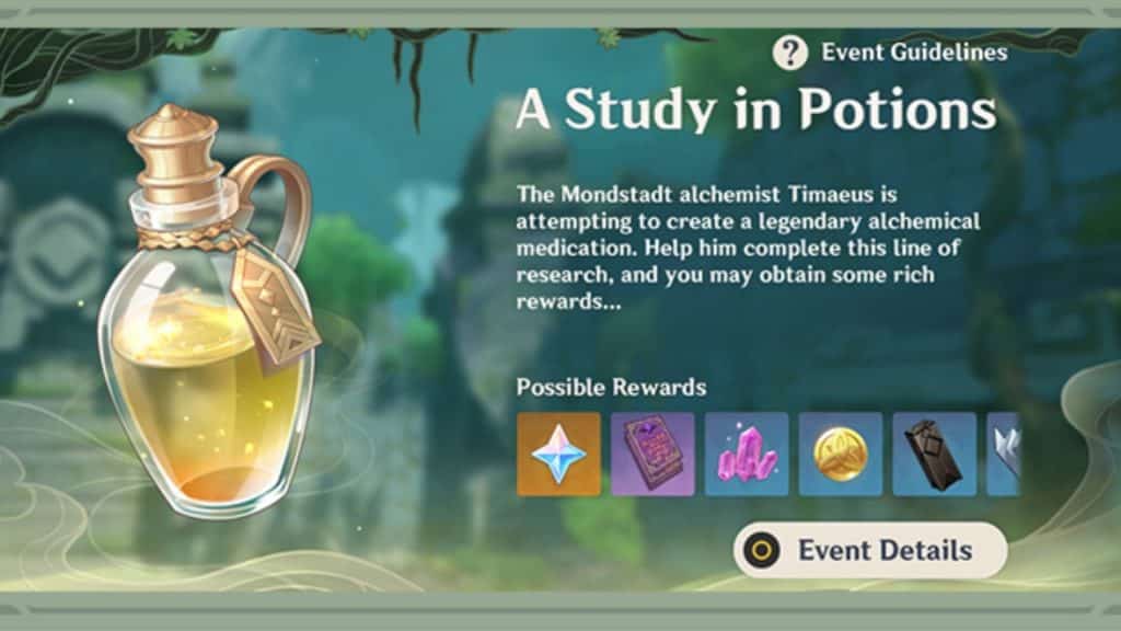 A Study in Potions Genshin Impact event banner