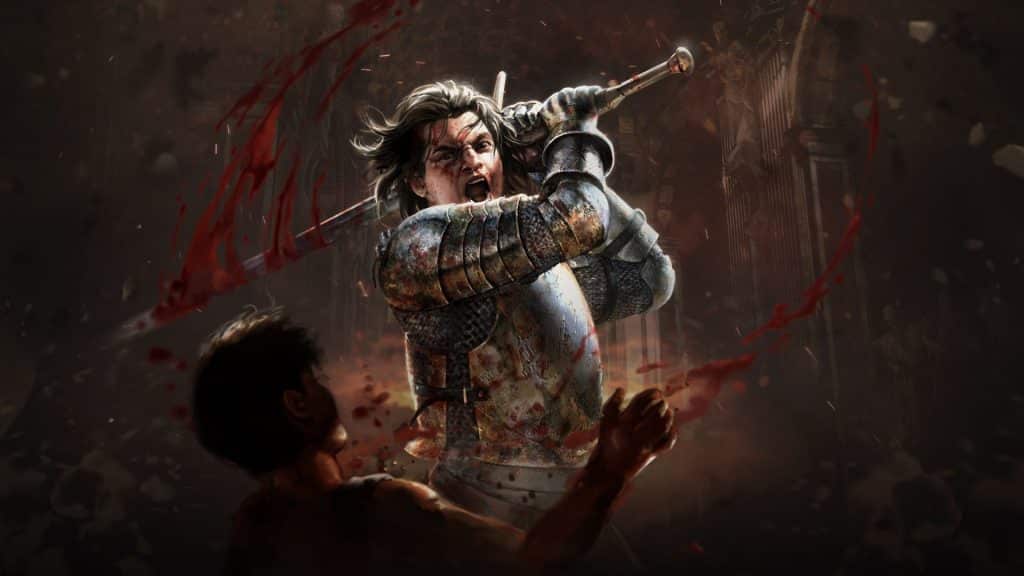 path of exile cover art warrior kills opponent with ax
