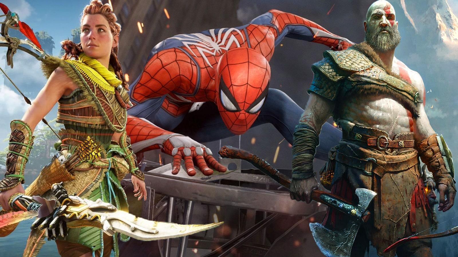 Image showing Spider-Man, Aloy and Kratos
