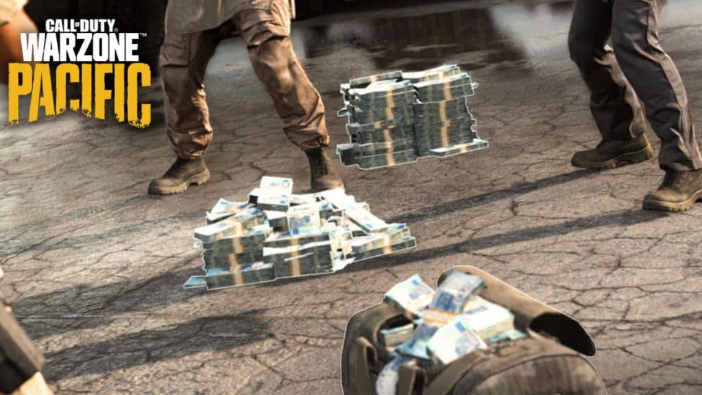 call of duty warzone pacific money bags