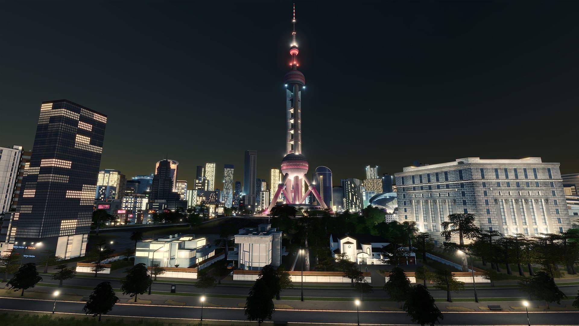 cities skylines pearls from the east expansion shanghai bund pearl tower china