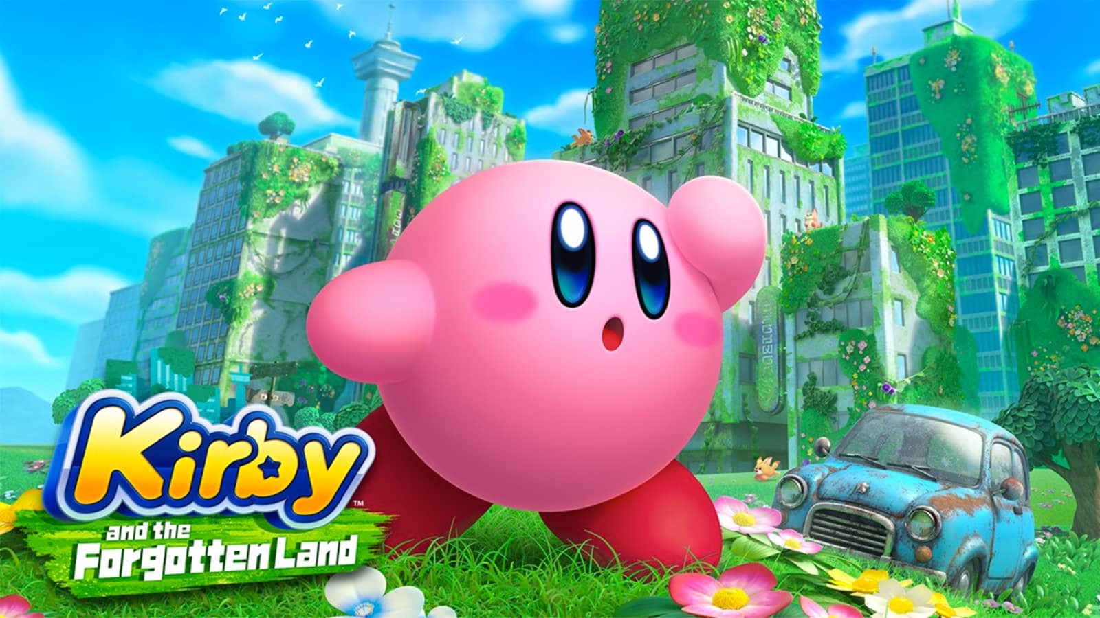 A poster for Kirby and the Forgotten Land's release date