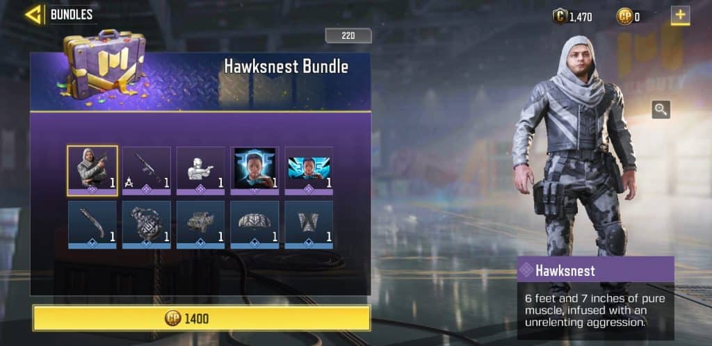 CoD Mobile HawksNest bundle