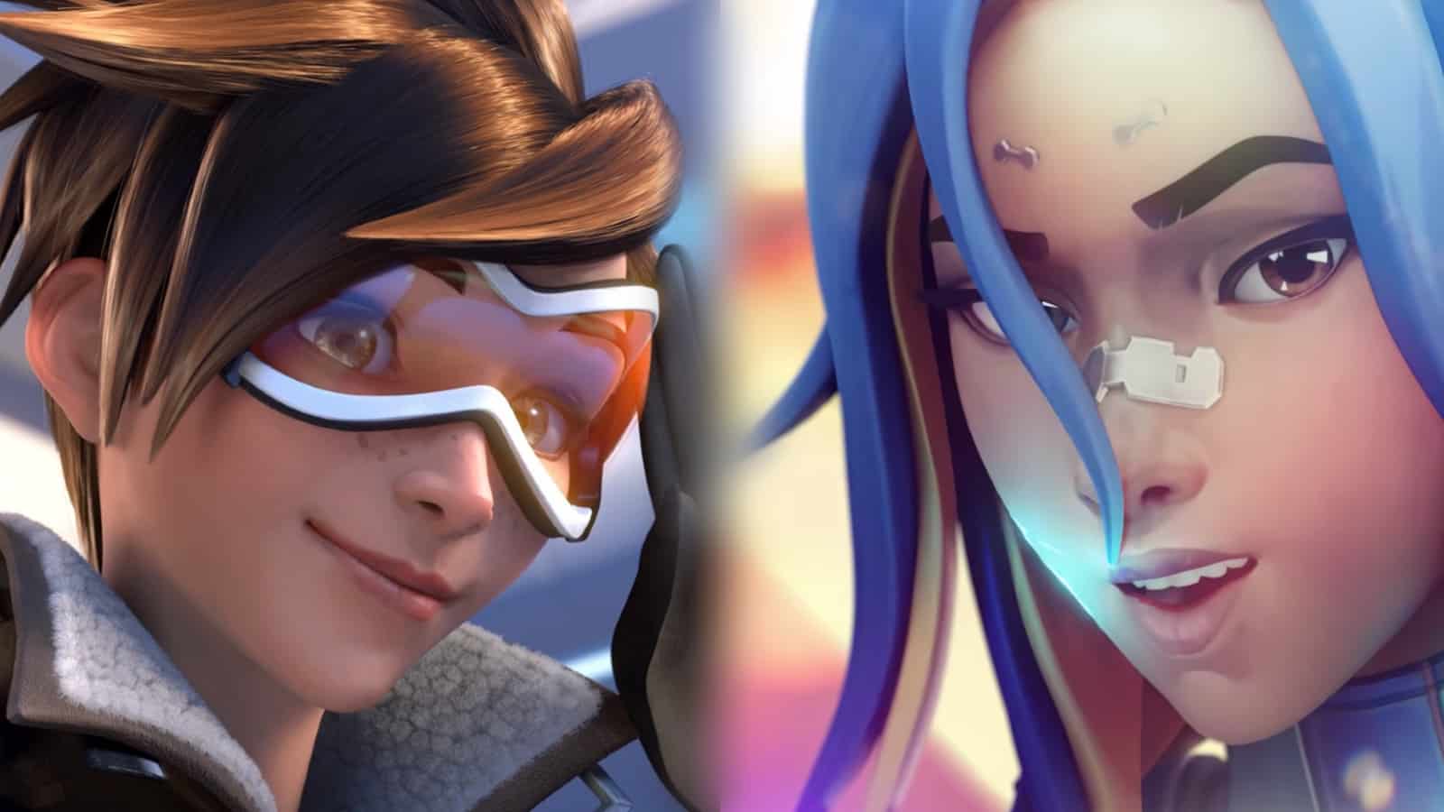 overwatch tracer with valorant agent neon