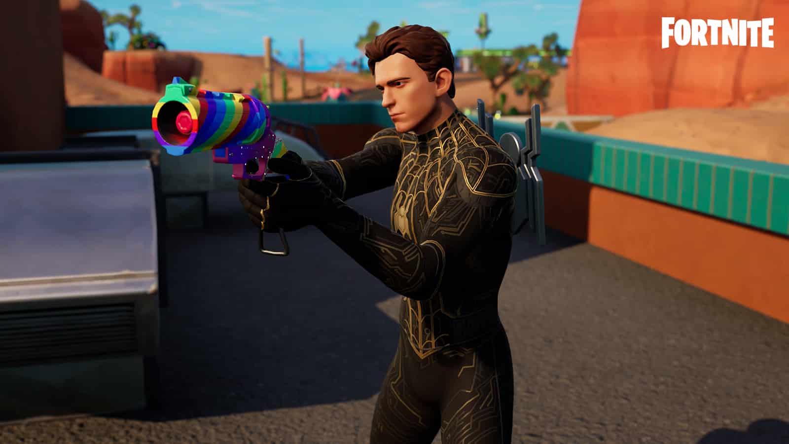 Spider-Man with a Flare Gun in Fortnite Chapter 3