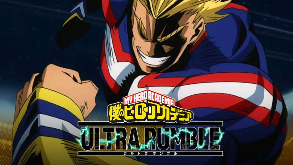 A promotional image of My Hero Academia: Ultra Rumble featuring All Might.