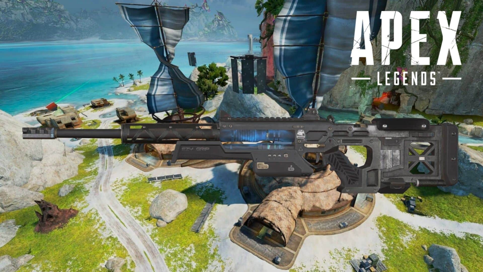Sentinel sniper in Apex Legends on Storm Point