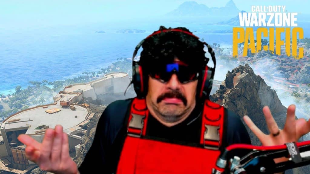 dr disrespect shrugging his shoulders in warzone