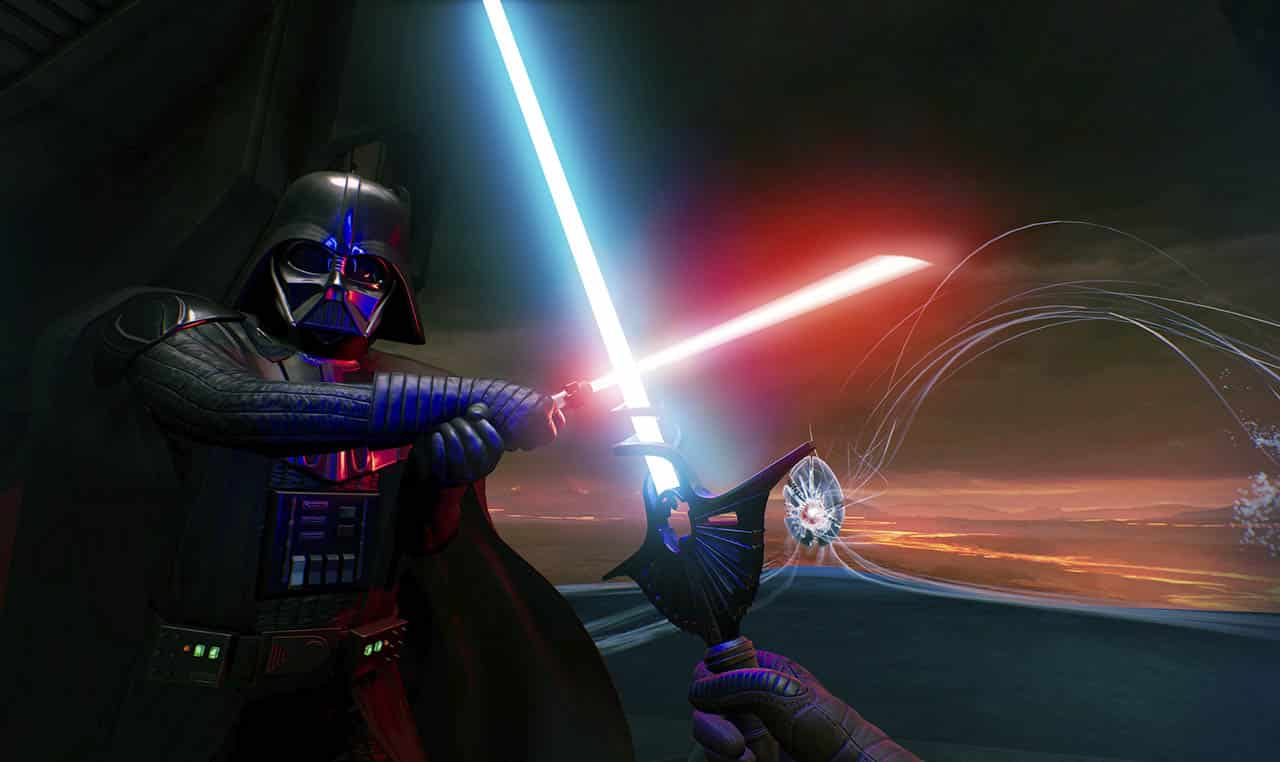 Vader Immortal screenshot showing Darth Vader in one of the best Meta Quest 2 games