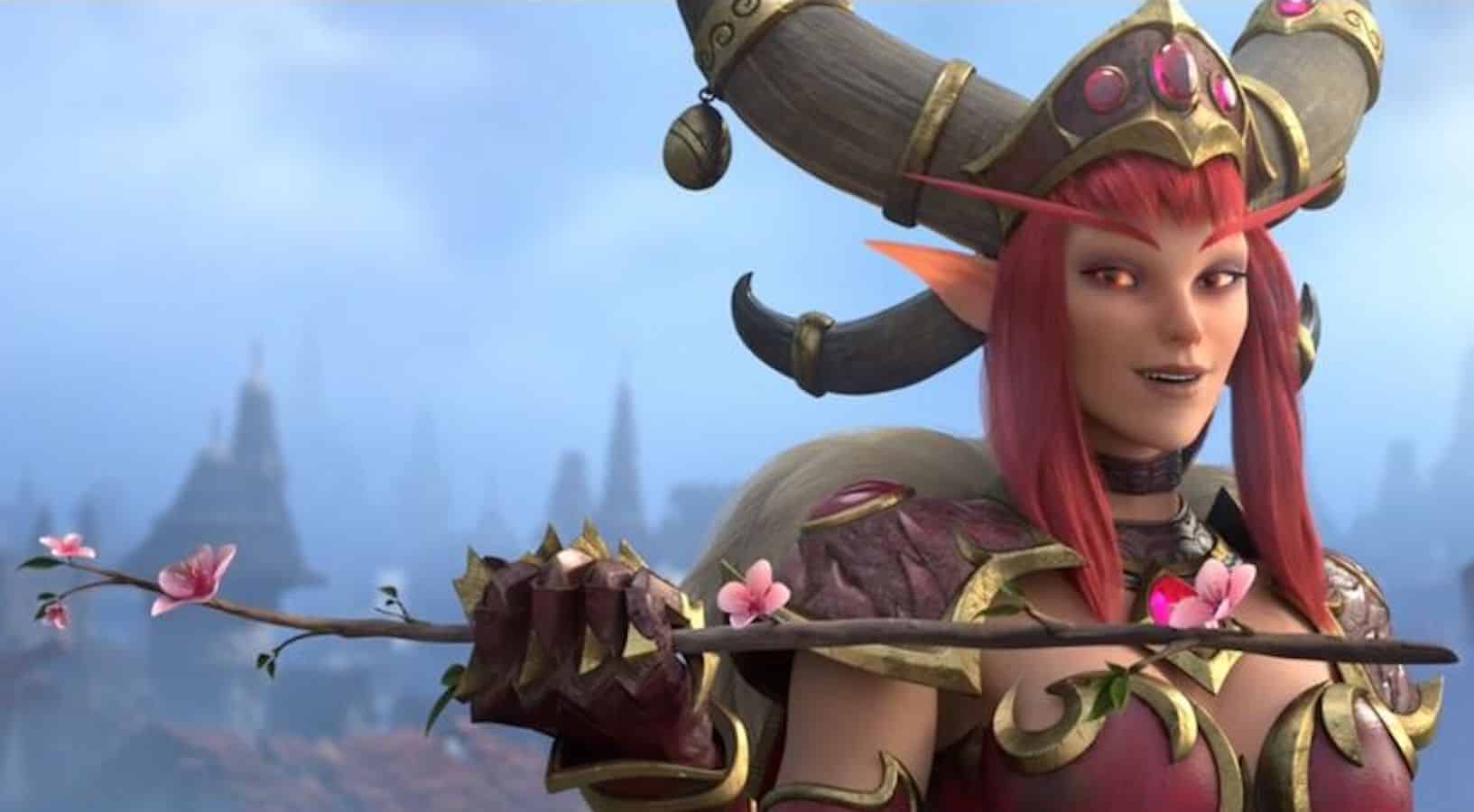world of warcraft wow alexstrasza offers a cherry blossom in blizzcon 2017 video with Overwatch's hanzo