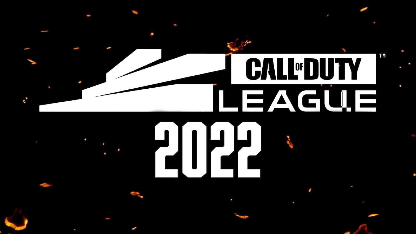 Call of Duty League 2022 logo with fiery background