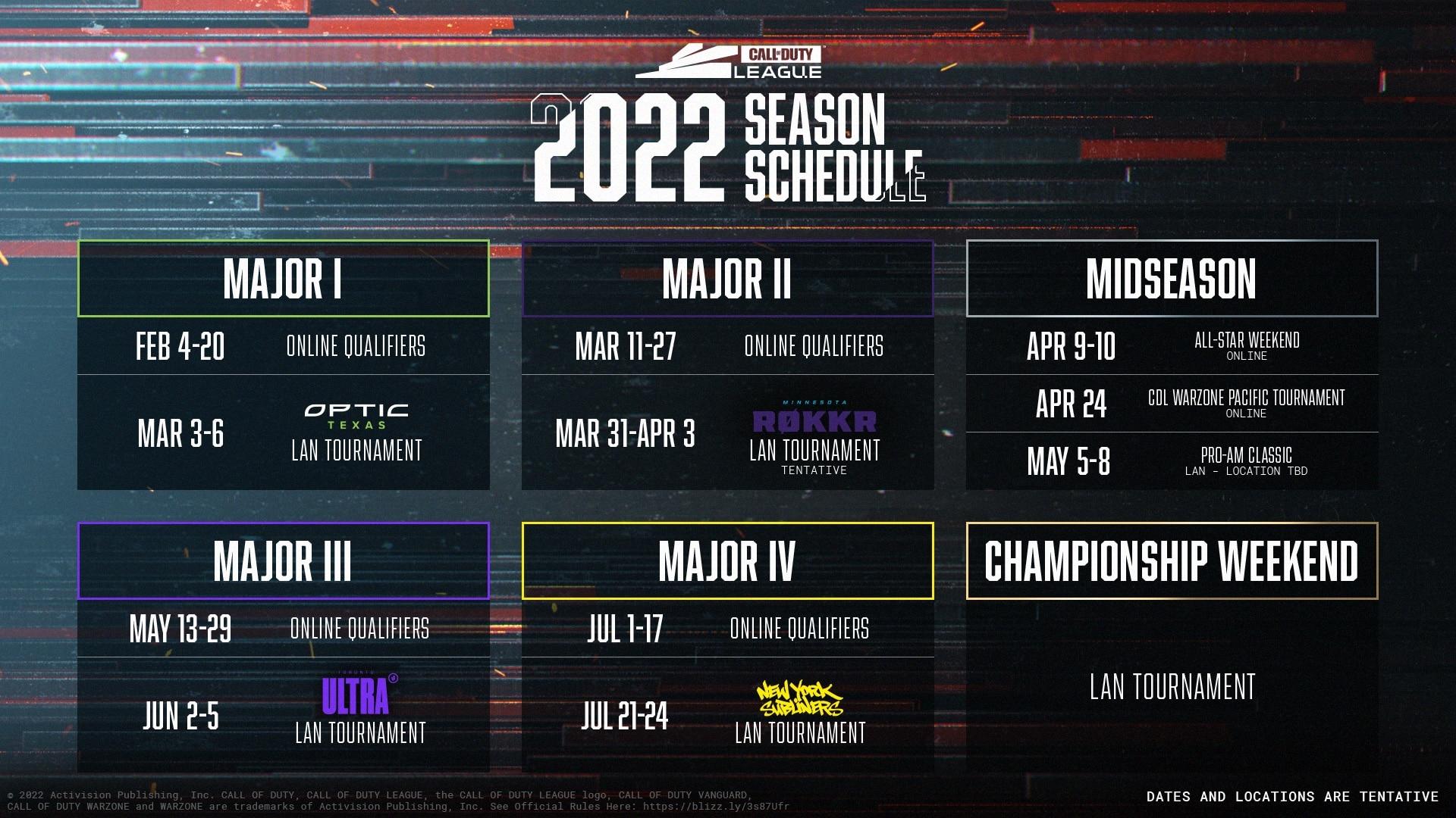 cdl 2022 full season schedule