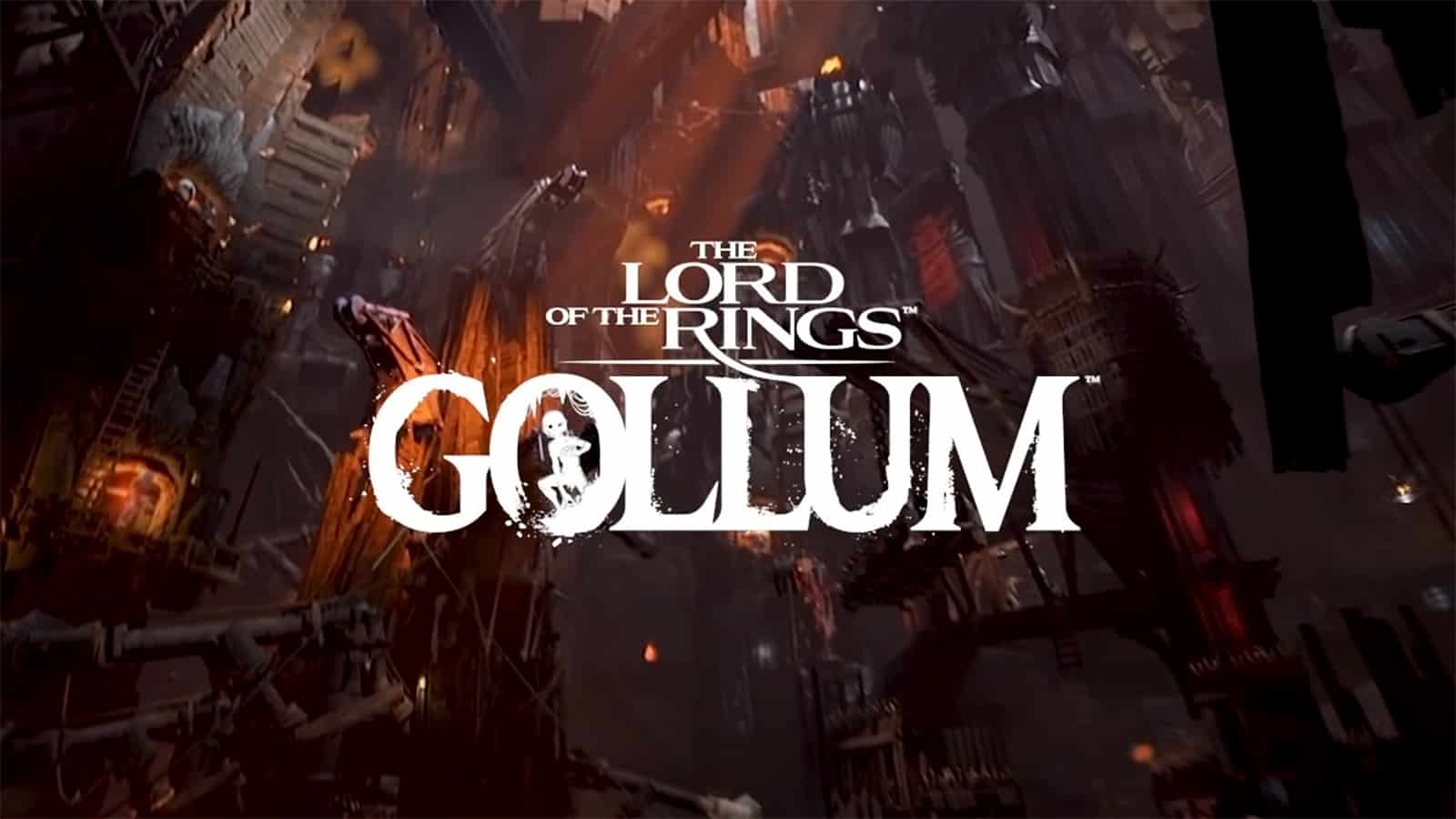 An image of a location in game with the Lort of The Rings Gollum logo