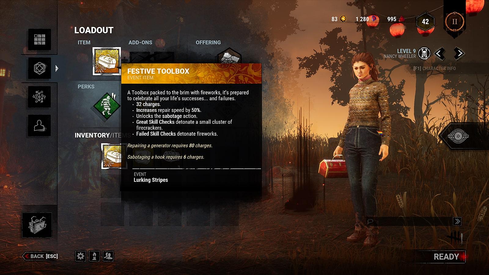 An image of the Festive Toolbox item in DBD