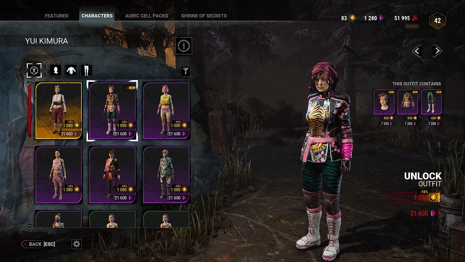 Yui Kimura's new Lurking Stripes outfit in DBD