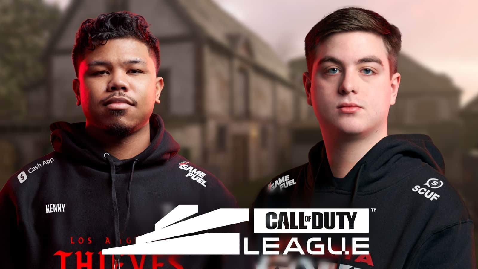 simp and kenny on Bocage with Call of Duty League logo