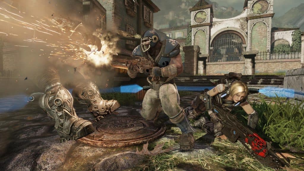 Gears of War multiplayer characters shooting