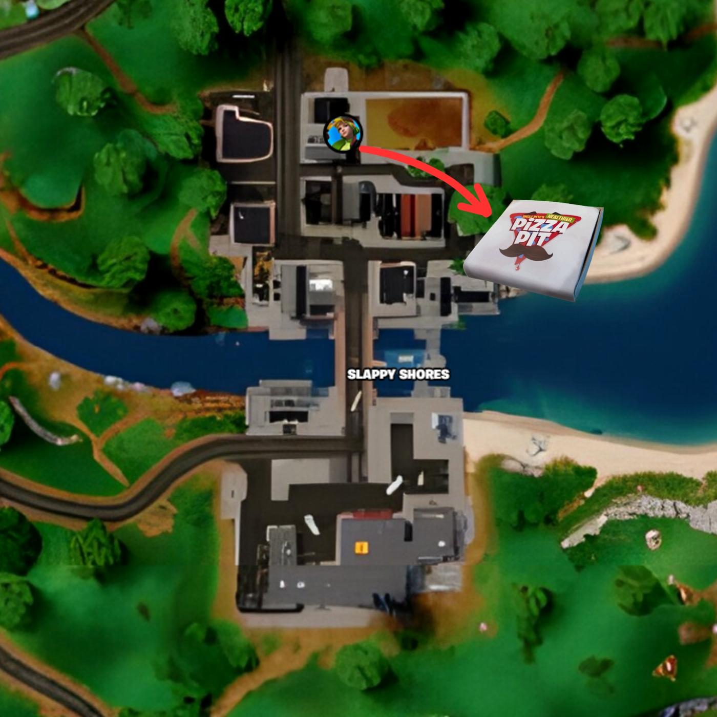 Pizza Party location on the Fortnite Ch4S4 map