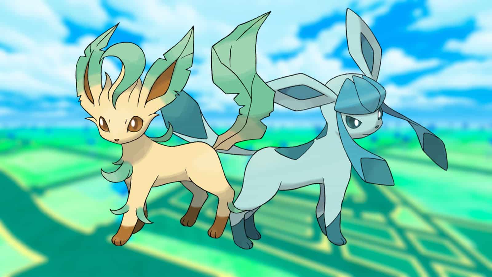 Leafeon and Glaceon in Pokemon Go.