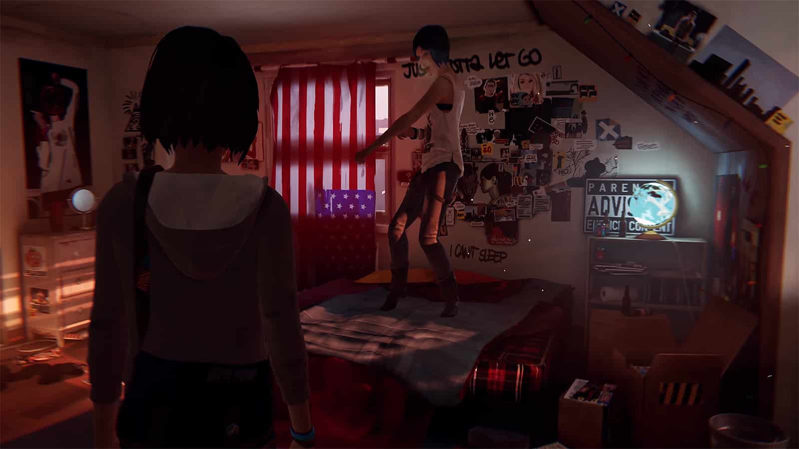 An image of Max and Chloe from the official cutscene comparison of Life is Strange Remastered Collection