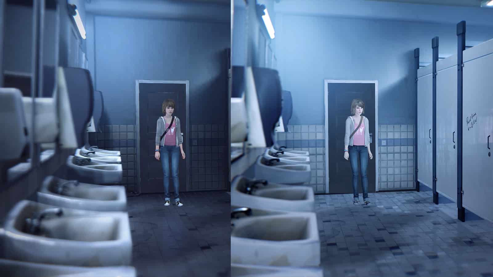 Life is Strange Remastered bathroom graphics comparison