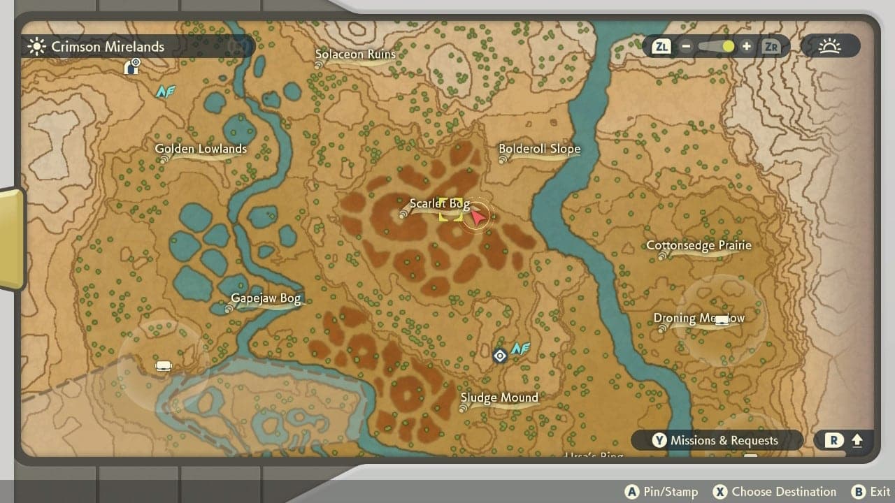 Pokemon Legends Arceus Enamorus map location screenshot
