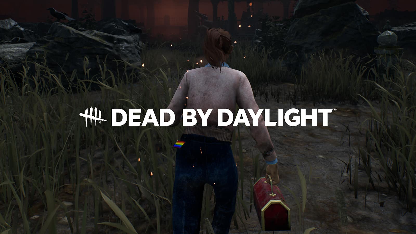 Nancy running in Dead by Daylight with the logo