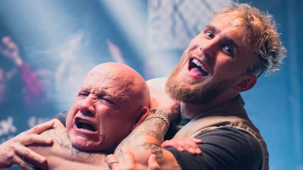 Jake Paul with Dana White actor is submission hold