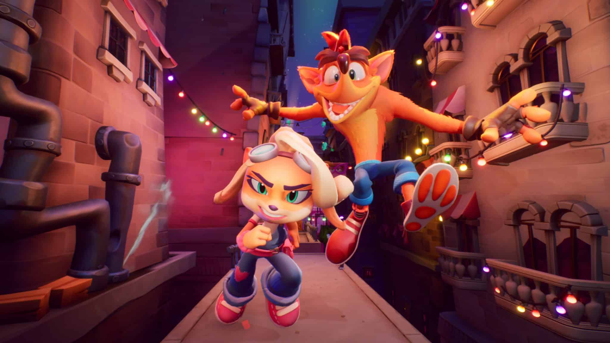 crash bandicoot and coco in about time