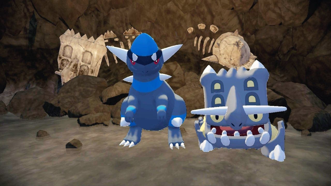 Pokemon Legends Arceus Rampardos and Bastiodon screenshot