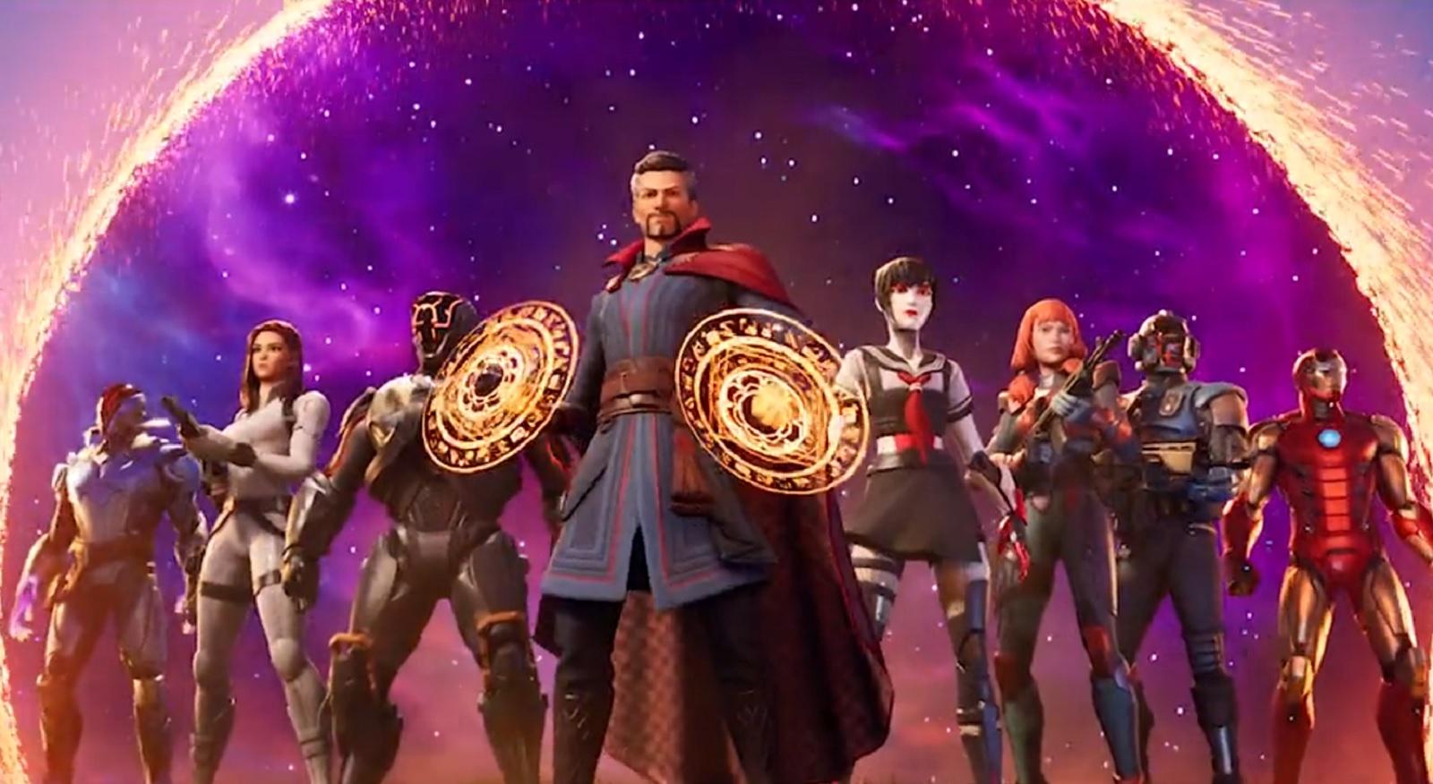 doctor strange and several other battle pass characters in fortnite chapter 3 season 2