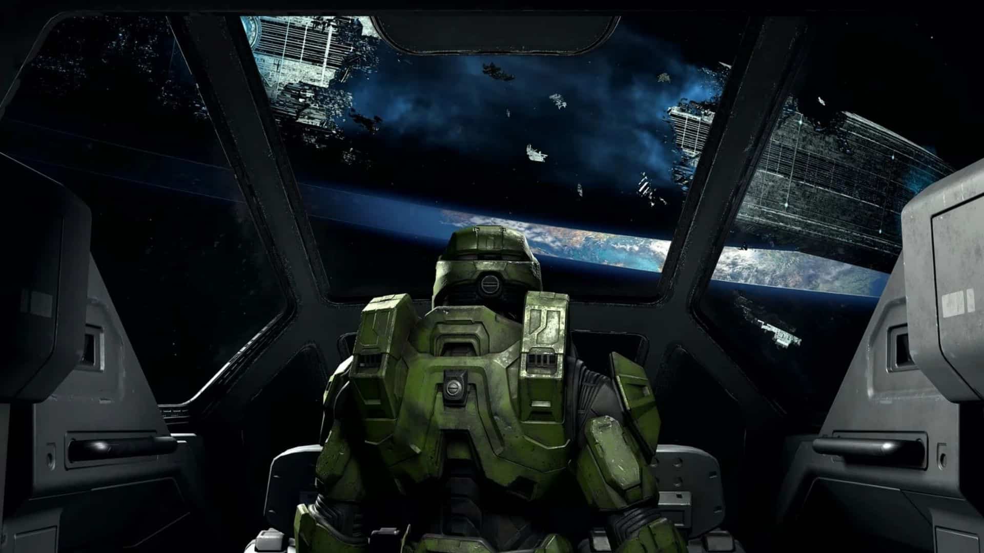 master chief looking out of window