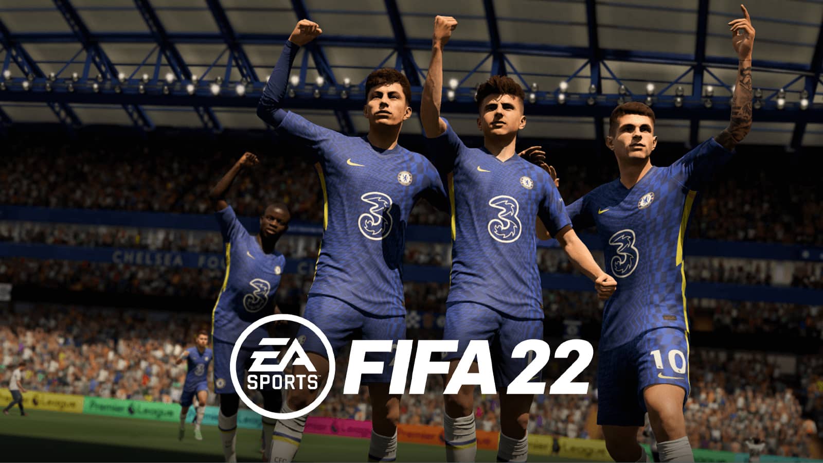 Chelsea celebrating in FIFA 22