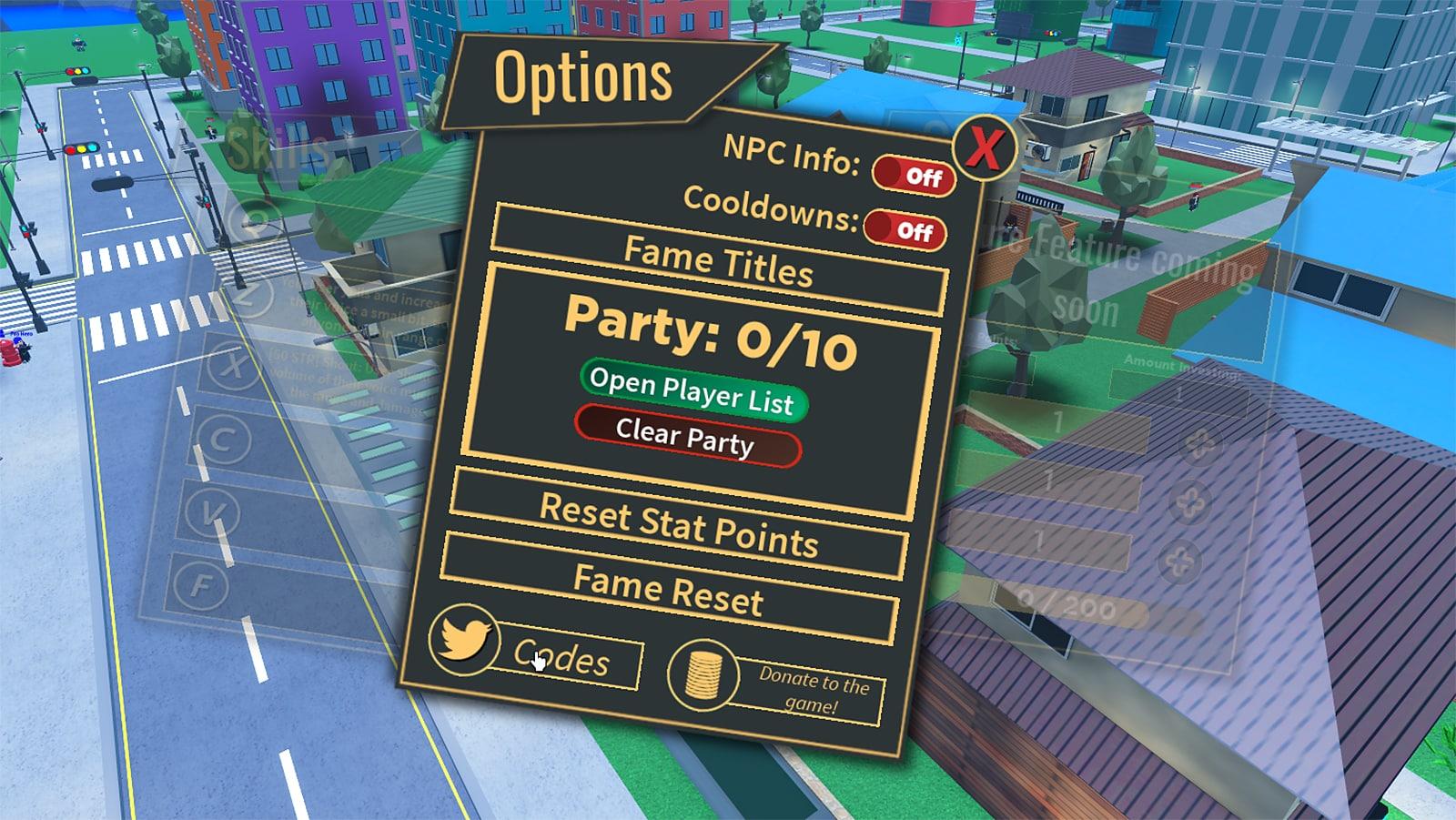An image of the redeem codes screen in Boku No Roblox Remastered