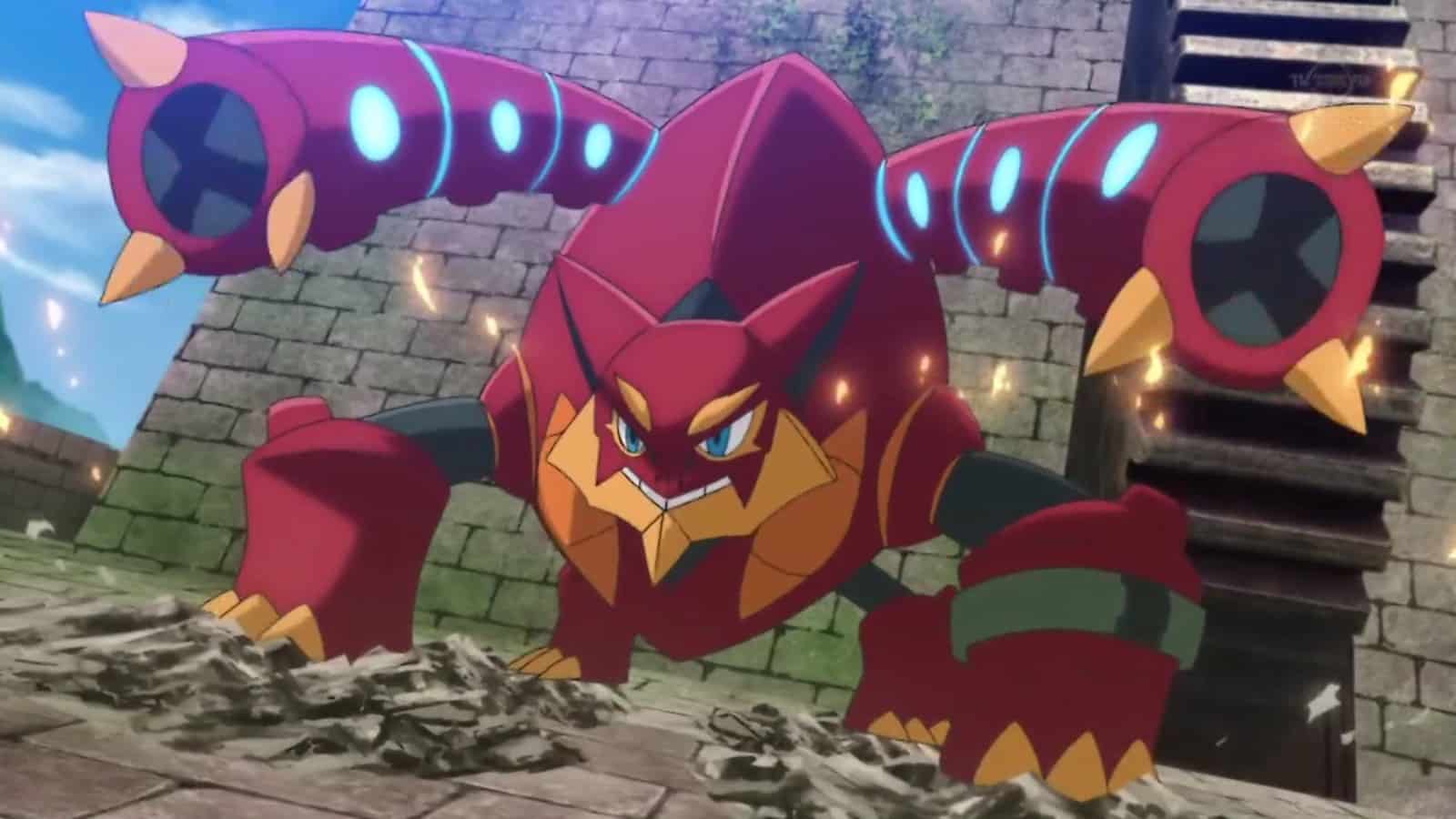 An image of Volcanion one of the best water type Pokemon.