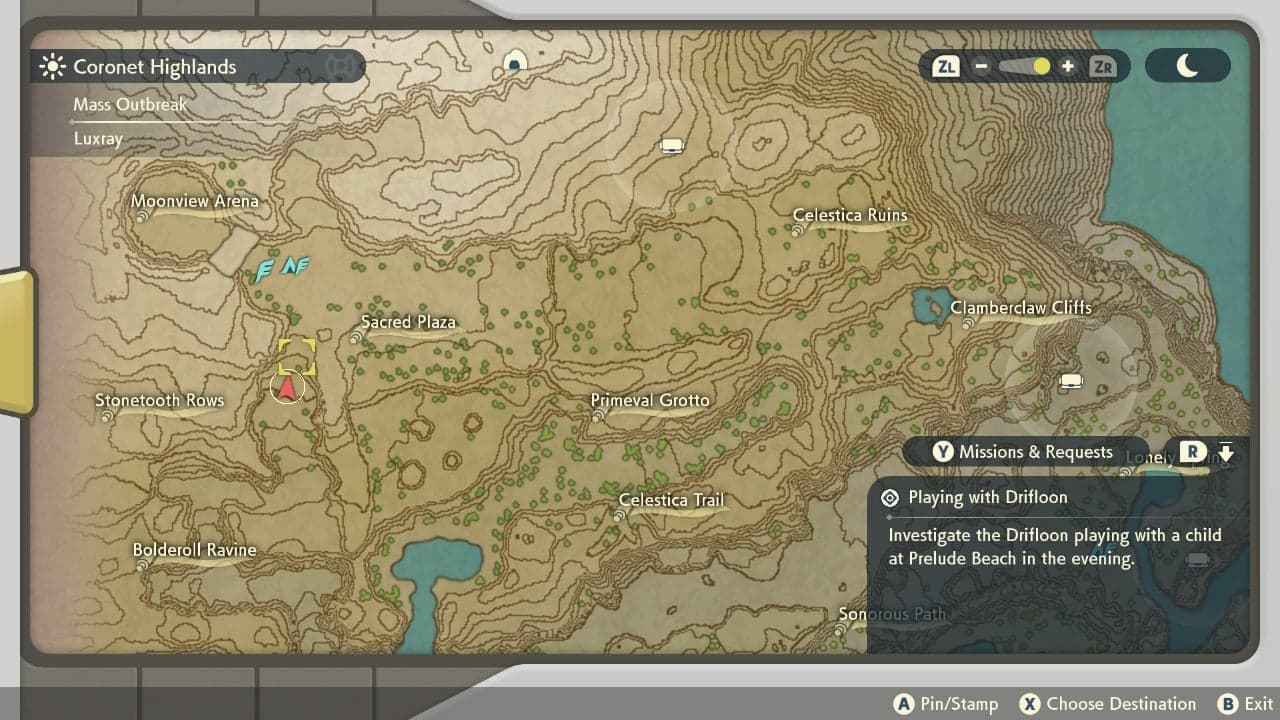 Pokemon Legends Arceus Misdreavus map location.