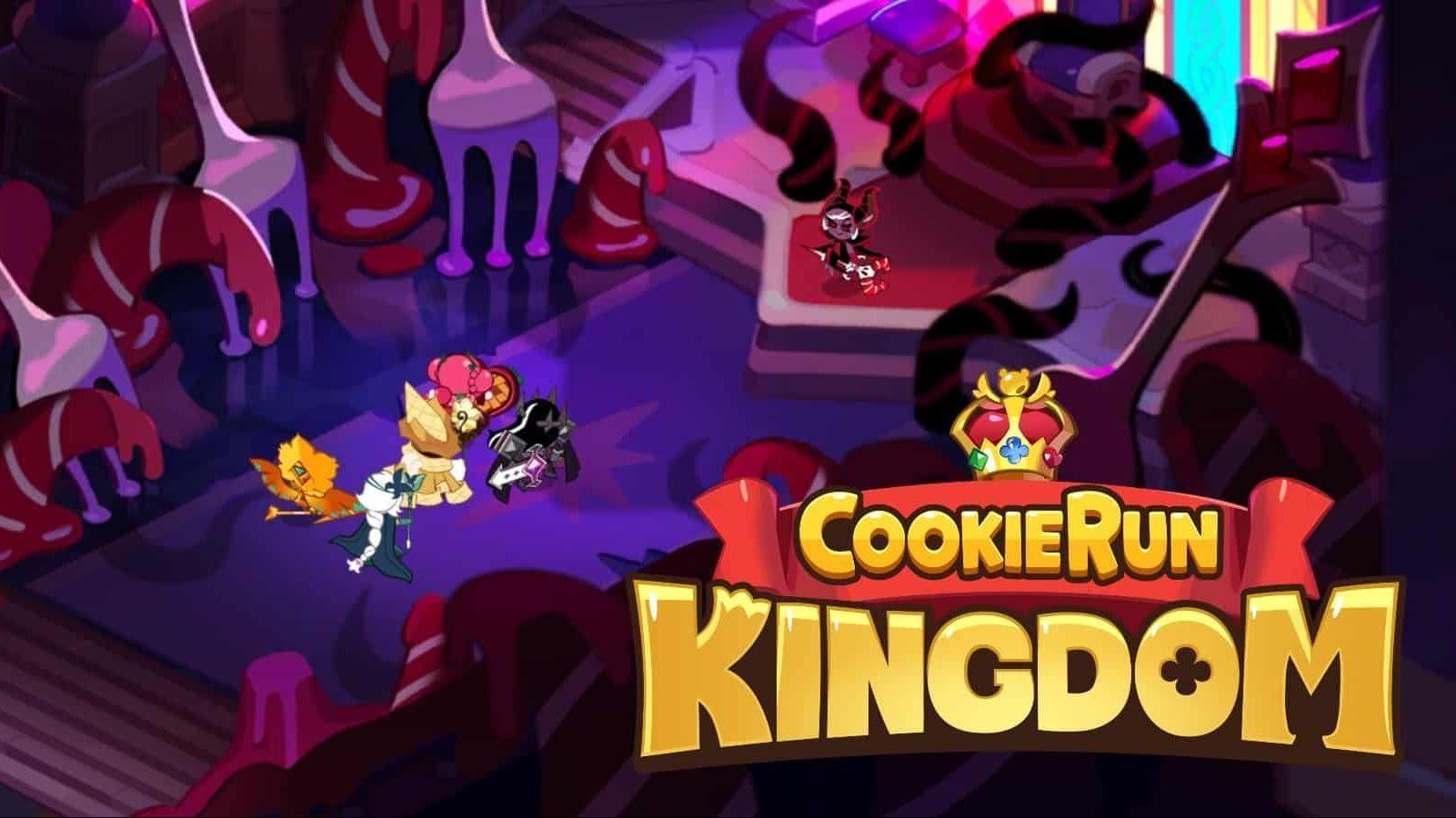 An image of the Cookie Run Kingdom logo with characters