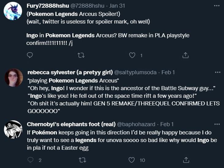 Pokemon fans react to Ingo easter egg in Pokemon Legends Arceus.