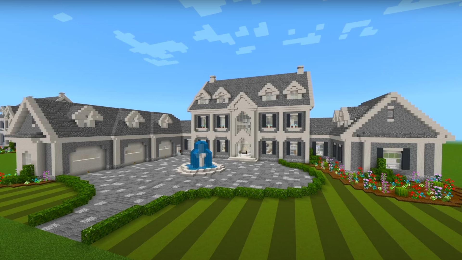 modern Minecraft Mansion build