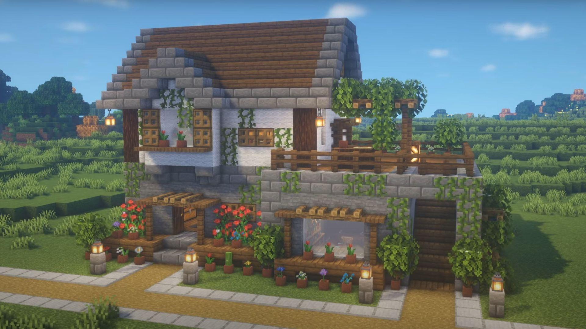 Minecraft cute house farmhouse