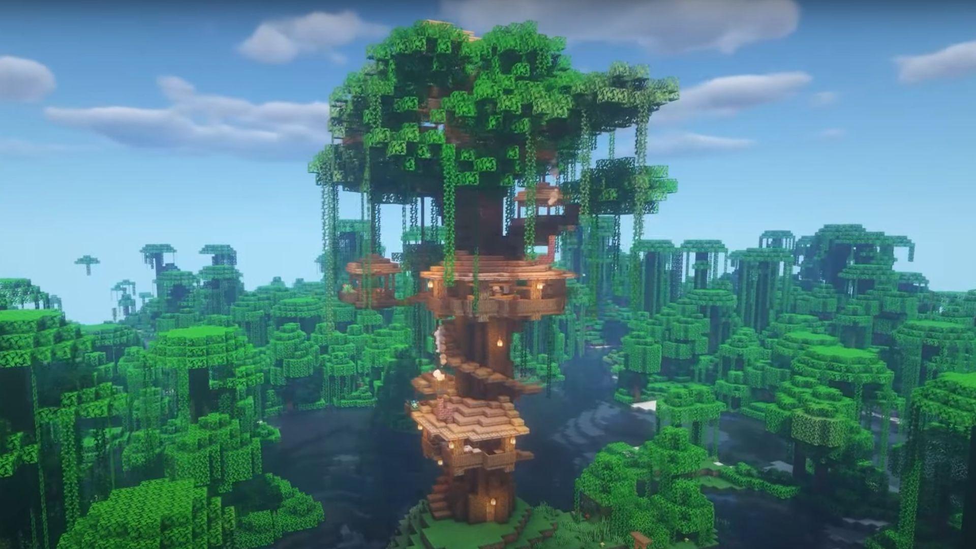 Minecraft easy house tree house