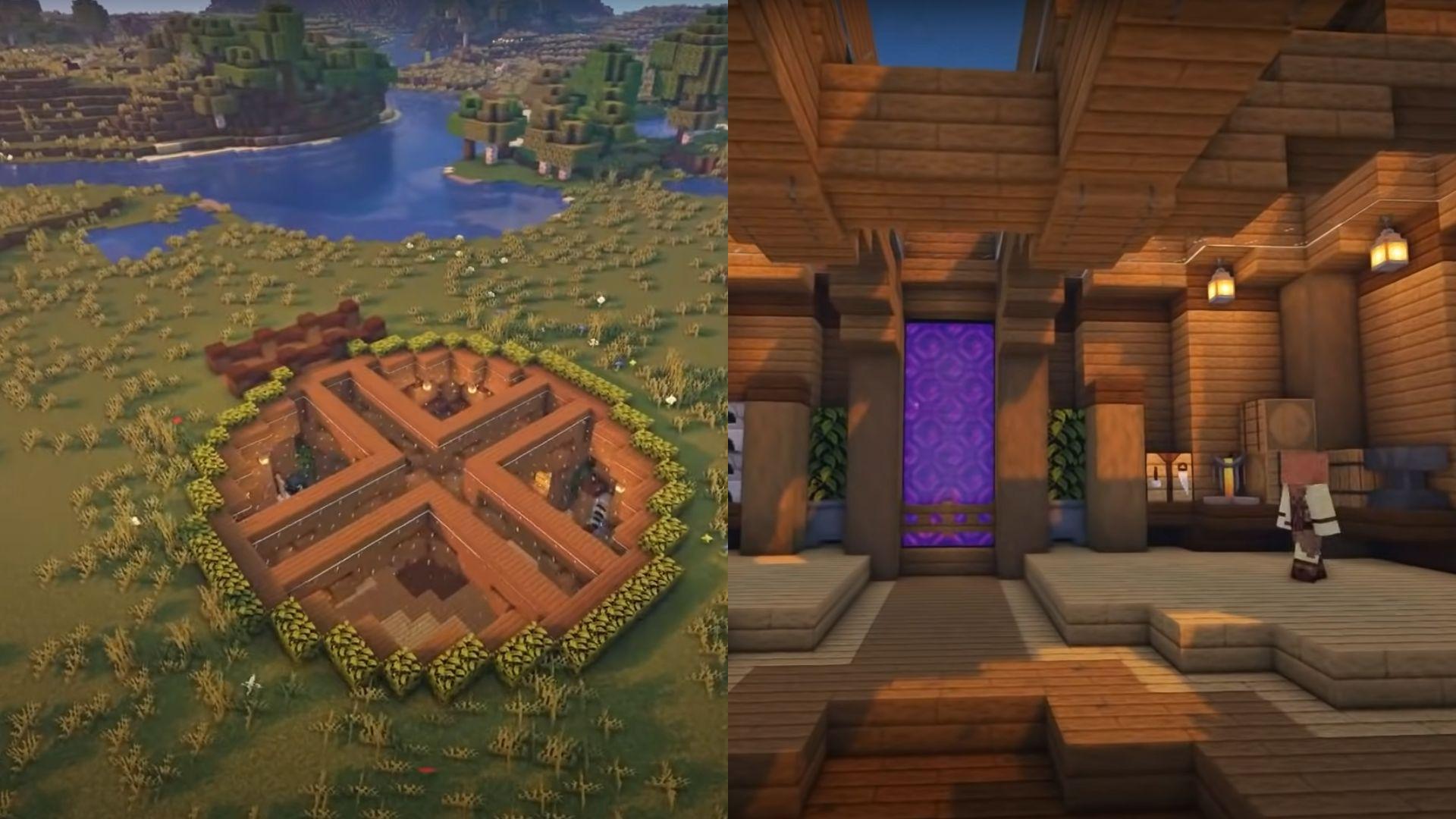 Underground Minecraft house survival